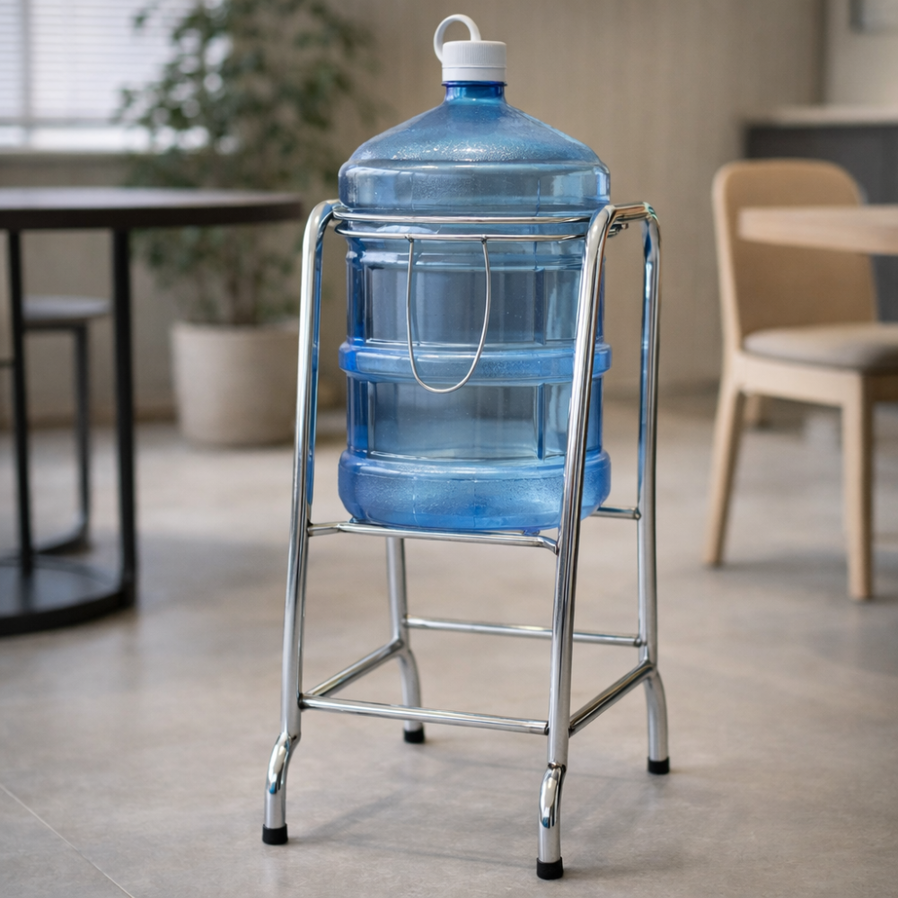 portagarrafón cromado – 1 canasta