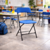 silla plegable plástico duro azul
