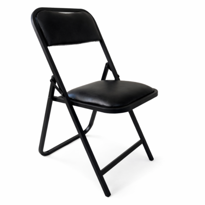 silla plegable acojinada cromada