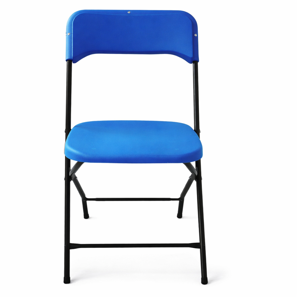 silla plegable plástico duro blanca