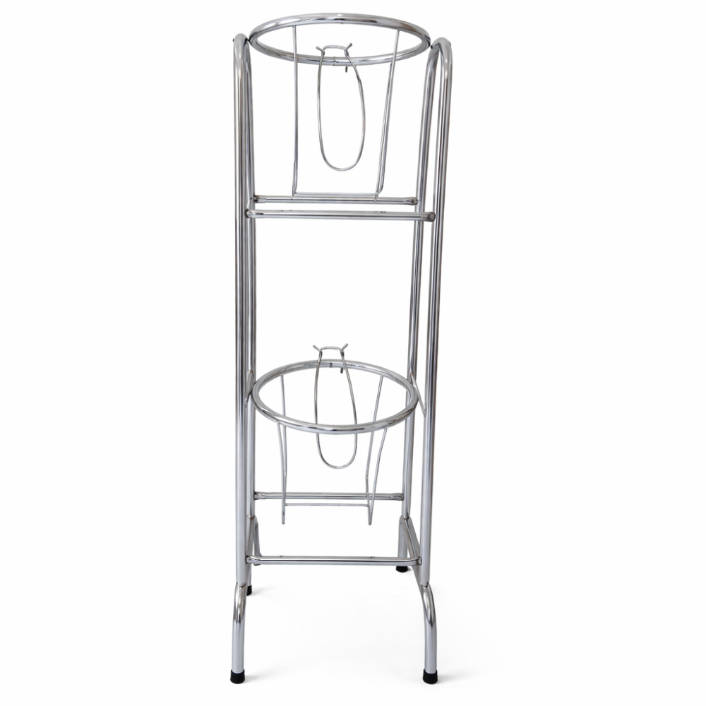 portagarrafón cromado – 2 canastas