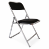 silla plegable acojinada cromada